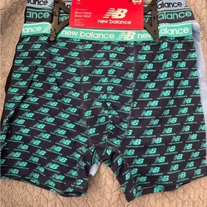 New Balance Boys 3 pack Boxer Briefs - Black and Light Blue